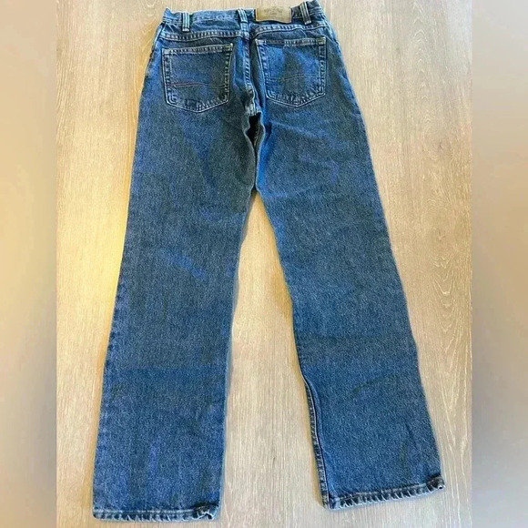 Vintage Lee Riders Straight Leg Jeans Men's Tag 30x32 Actual 28 × 32 Blue Denim - Picture 2 of 10